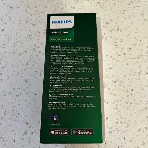 SOLD - Phillips Fingerprint Access Automatic Door Lock - Good Used Condition - Picture 5 of 5